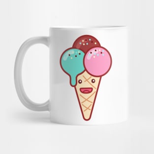 Triple Scoop Ice Cream Emoji Mug